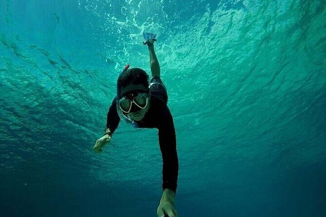 (ALL- IN) Bali Snorkeling Blue Lagoon with Waterfall Visit - Blue Lagoon snorkeling: coarse sand, real underwater variety