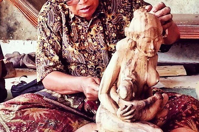 Bali Arts shopping with temples-waterfall visit. - Mas wood carving center: shop smarter by looking closer