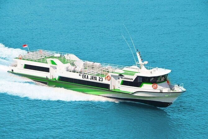 Fast Boat Ticket One way:Gili Trawangan,Lembongan,Penida & Lombok to & from Bali - On Board: Air-Conditioned Cabin, Four Engines, and 210 Seats