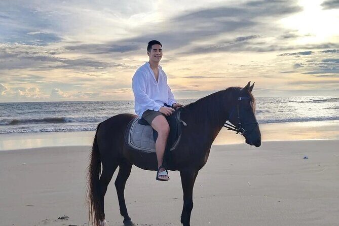 Seminyak Horse back riding In the beach - Seminyak Beach from the saddle: waves, surfers, and a quieter stretch